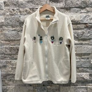 Northern Reflections Rare Cream Textured Vintage Grandma Sweater Size Large